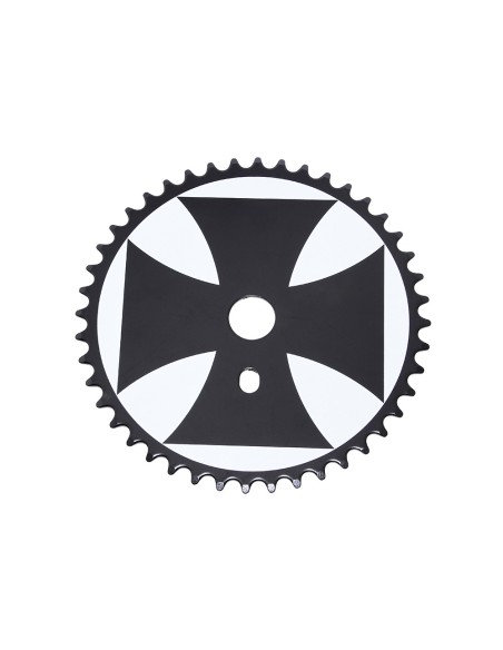 Iron Cross Steel Chainring 1/2 X 1/8 44t White/Black.